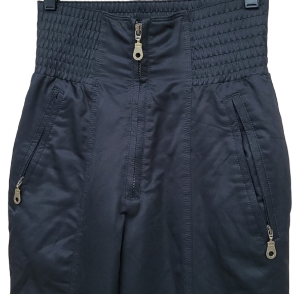 VINTAGE 80's METROPOLIS COULOIR Black High Waisted Stirrup Ski Pants S 4 Aviator - Picture 3 of 16